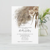 Herfst in Love Pampas Grass Vrijgezellenfeest Kaart (Staand voorkant)