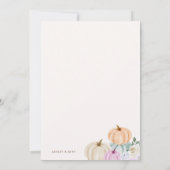 Herfst in Love Pastel Pumpkins Vrijgezellenfeest I Save The Date (Achterkant)