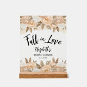 Herfst in Love Peach Flowers Vrijgezellenfeest Acryl Bord (Voorkant)