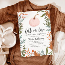 Herfst in Love Pink Pumpkin Baby shower