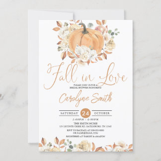 Herfst in Love Pumpkin Autumn Floral Vrijgezellenf Kaart