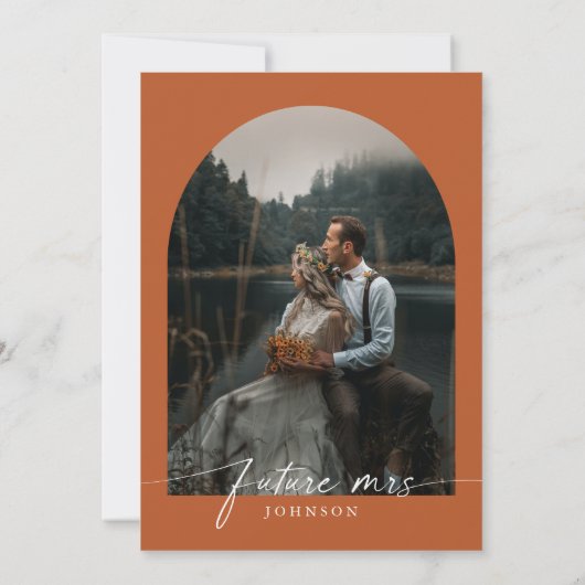 Herfst In Love Pumpkin Autumn Vrijgezellenfeest Fo Kaart (Achterkant)