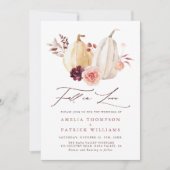 Herfst in Love Pumpkin Autumn Wedding Kaart (Voorkant)