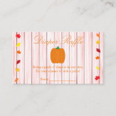Herfst in Love Pumpkin Baby shower Diaper Raffle Informatiekaartje (Voorkant)