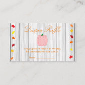 Herfst in Love Pumpkin Baby shower Diaper Raffle Informatiekaartje (Voorkant)