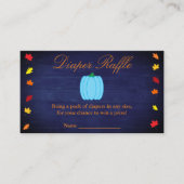 Herfst in Love Pumpkin Baby shower Diaper Raffle Informatiekaartje (Voorkant)