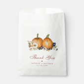 Herfst in Love Pumpkin Botanical Autumn Weddenscha Bedankzakje (Voorkant)