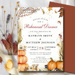 Herfst in Love Pumpkin Botanical Rehearsal Dinner Kaart<br><div class="desc">Herfst in Love Pumpkin Botanical Autumn Wedding Rehearsal Dinner Invitation Kaart. Viel je speciale dag om met deze elegante en mooie huwelijksuitnodigingskaart om je speciale gelegenheid te verfraaien. Alle teksten zijn vooraf geregeld zodat u zich gemakkelijk en snel kunt personaliseren met uw eigen details. Als je nog meer aanpassingen of...</div>