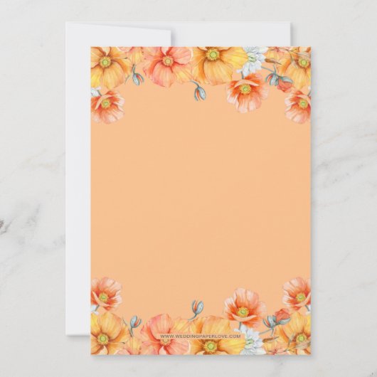 Herfst in Love Pumpkin Bridal Shower Invitation Kaart (Achterkant)