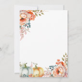 Herfst in Love Pumpkin Bridal Shower Invitation Kaart (Achterkant)