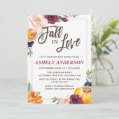 Herfst in Love Pumpkin Bridal Shower Kaart (Staand voorkant)