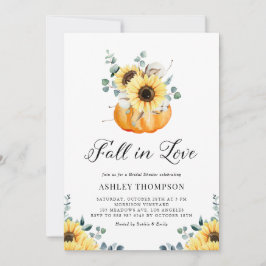 Herfst in Love Pumpkin en Sunflower Vrijgezellenfe Kaart