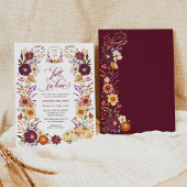 Herfst in Love Pumpkin Floral Vrijgezellenfeest Kaart