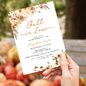 Herfst in Love Pumpkin Floral Vrijgezellenfeest Kaart