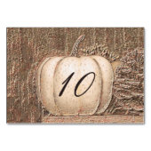 Herfst in Love Pumpkin Gold White Country Rustisch Kaart (Achterkant)