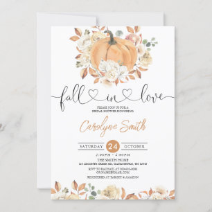 Herfst in Love Pumpkin Herfst Floral Vrijgezellenf Kaart