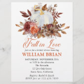 Herfst in Love Pumpkin Herfst in Love Florals Wedd Flyer (Voorkant)