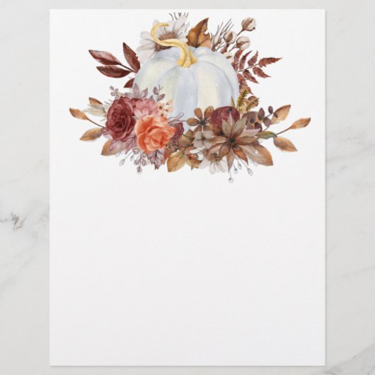 Herfst in Love Pumpkin Herfst in Love Florals Wedd Flyer (Achterkant)