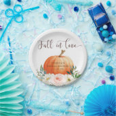 Herfst in Love Pumpkin Rustic Paper Bord (Feest)