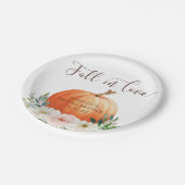 Herfst in Love Pumpkin Rustic Paper Bord (Gekanteld)