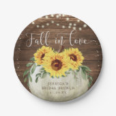 Herfst in Love Pumpkin Sunflower Bord (Voorkant)