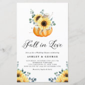 Herfst in Love Pumpkin Sunflower Weduwingower (Voorkant)