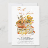 Herfst in Love Pumpkin Thanksgiving Engagement Par Kaart (Voorkant)