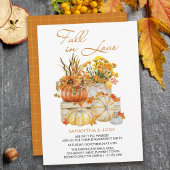 Herfst in Love Pumpkin Thanksgiving Engagement Par Kaart