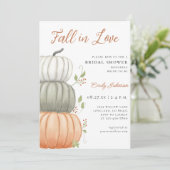 Herfst in Love Pumpkin Vrijgezellenfeest Kaart (Staand voorkant)