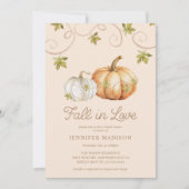 Herfst in Love Pumpkin Vrijgezellenfeest Kaart (Voorkant)