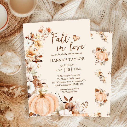 Herfst in Love Pumpkin Vrijgezellenfeest Kaart