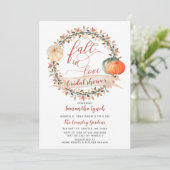 Herfst in Love Pumpkin Vrijgezellenfeest Kaart (Staand voorkant)