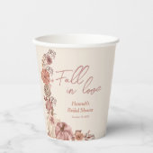 Herfst in Love Pumpkin Vrijgezellenfeest Papieren Bekers (Voorkant)