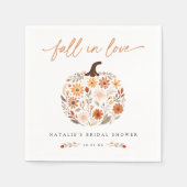 Herfst in Love Pumpkin Vrijgezellenfeest Servet (Voorkant)