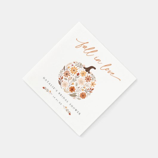 Herfst in Love Pumpkin Vrijgezellenfeest Servet (Hoek)