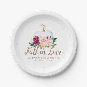 Herfst in Love Pumpkin Vrijgezellenfeest Sticker B Papieren Bordje