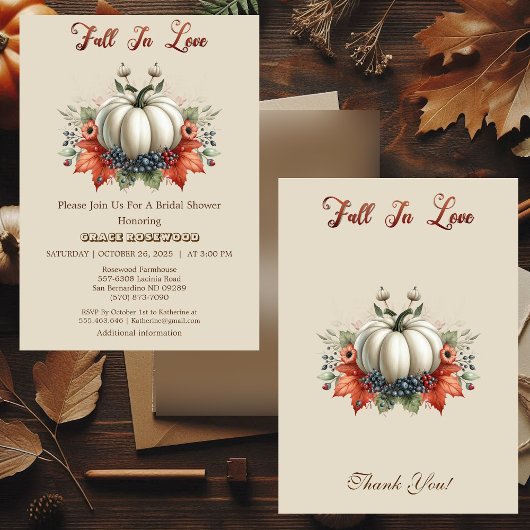 Herfst In Love Pumpkins Country Beige Vrijgezellen Kaart