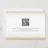 Herfst in Love Pumpkins Gold Glitter QR Code Wedde Save The Date (Achterkant)