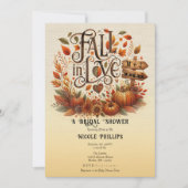 Herfst in Love Pumpkins & Leaves Vrijgezellenfeest Kaart (Voorkant)