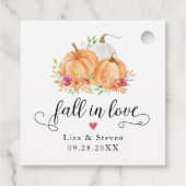 Herfst in Love Pumpkins Wedding Bedankjes Labels (Achterkant)