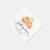 Herfst in Love Pumpkins Wedding Napkins Servet (Hoek)