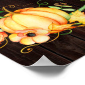 Herfst in Love Pumpkins Welcome Weddenschap Poster (Hoek)