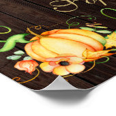 Herfst in Love Pumpkins Welcome Weddenschap Poster (Hoek)