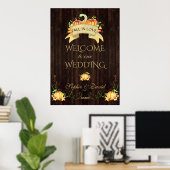 Herfst in Love Pumpkins Welcome Weddenschap Poster (Thuiskantoor)