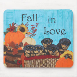 Herfst in Love Rottweiler Print Muismat