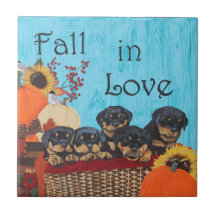 Herfst in Love Rottweiler Print