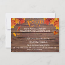 Herfst in Love RSVP Card