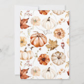 Herfst In Love Rust Cream Pompoen Vrijgezellenfees Kaart (Achterkant)