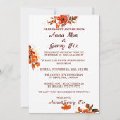 Herfst in Love Rustic Autumn Floral Kaart (Achterkant)