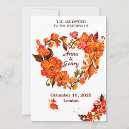 Herfst in Love Rustic Autumn Floral Kaart